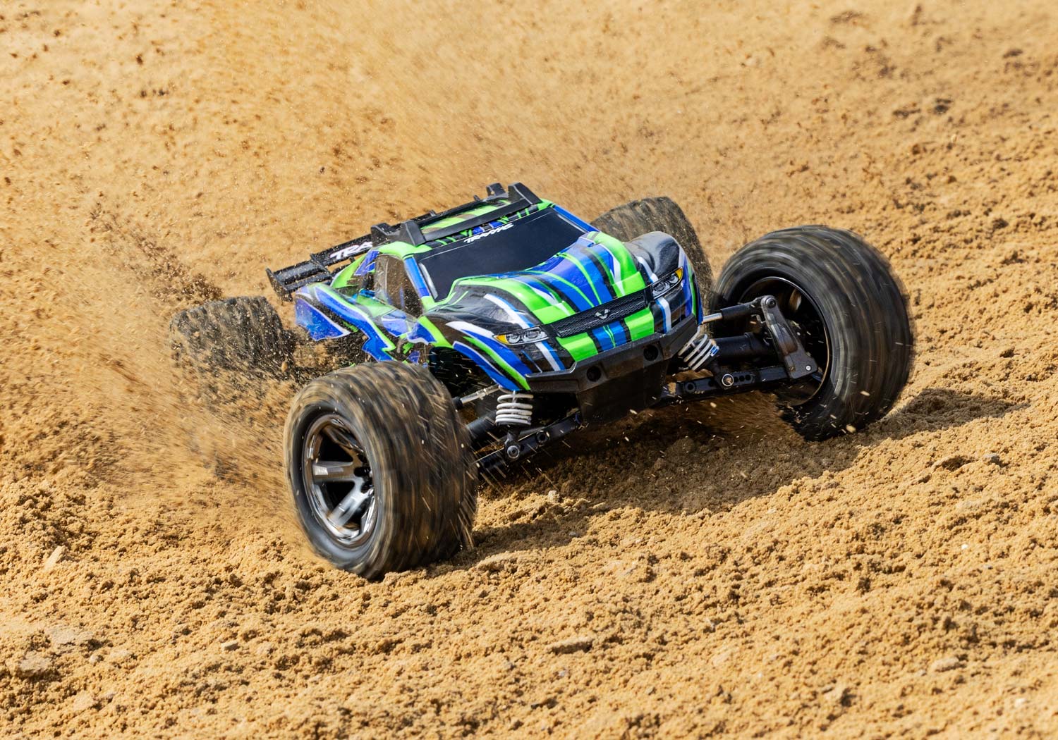 Traxxas Rustler 4X4 VXL RC Vehicle W/ HD Upgrades (1/10) - Green (67376-4-GRN) CW-13346_1