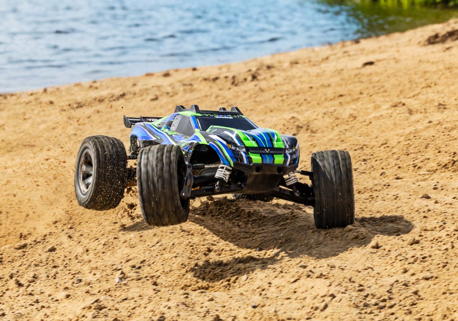 Traxxas Rustler 4X4 VXL RC Vehicle W/ HD Upgrades (1/10) - Green (67376-4-GRN) CW-13346_2
