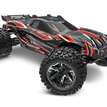 Traxxas Rustler 4X4 VXL RC Vehicle With Extreme Heavy Duty Upgrades (1/10) - Red CW-13348