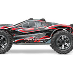 Traxxas Rustler 4X4 VXL RC Vehicle With Extreme Heavy Duty Upgrades (1/10) - Red CW-13348_1