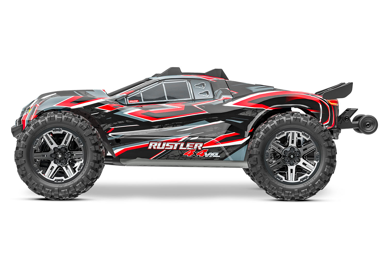 Traxxas Rustler 4X4 VXL RC Vehicle With Extreme Heavy Duty Upgrades (1/10) - Red CW-13348_1