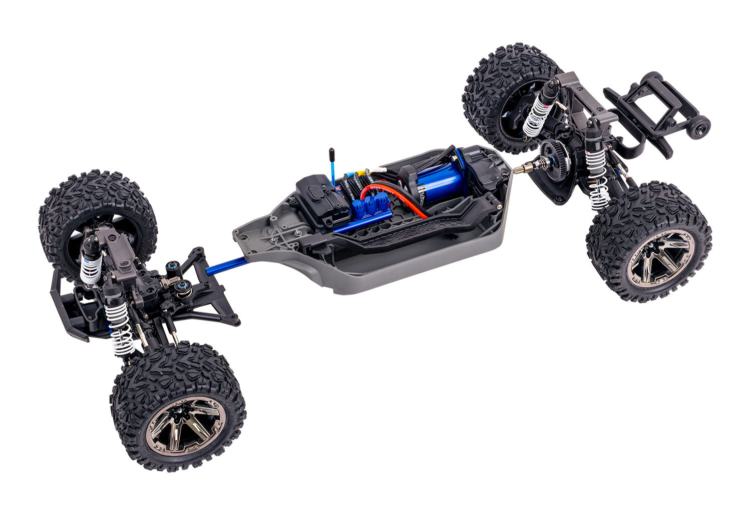 Traxxas Rustler 4X4 VXL RC Vehicle With Extreme Heavy Duty Upgrades (1/10) - Red CW-13348_4