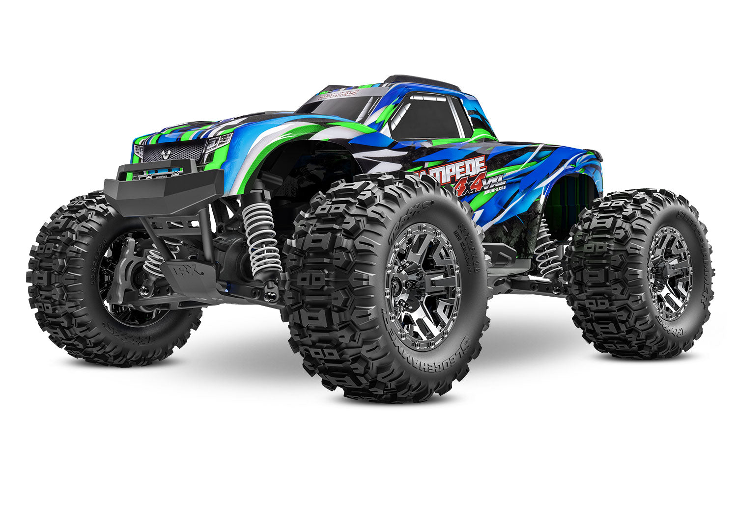 Green Stampede 4X4 Vxl With Extreme Heavt Duty Upgrades (1/10) 90376-4-Grn CW-13351