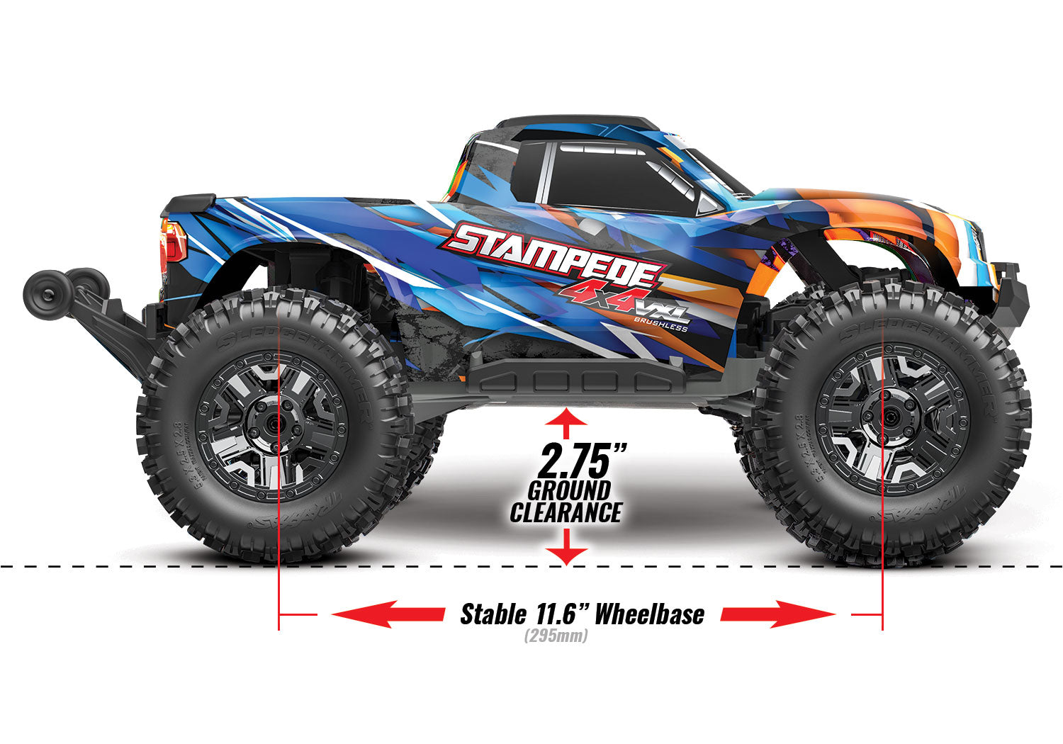 Green Stampede 4X4 Vxl With Extreme Heavt Duty Upgrades (1/10) 90376-4-Grn CW-13351_22