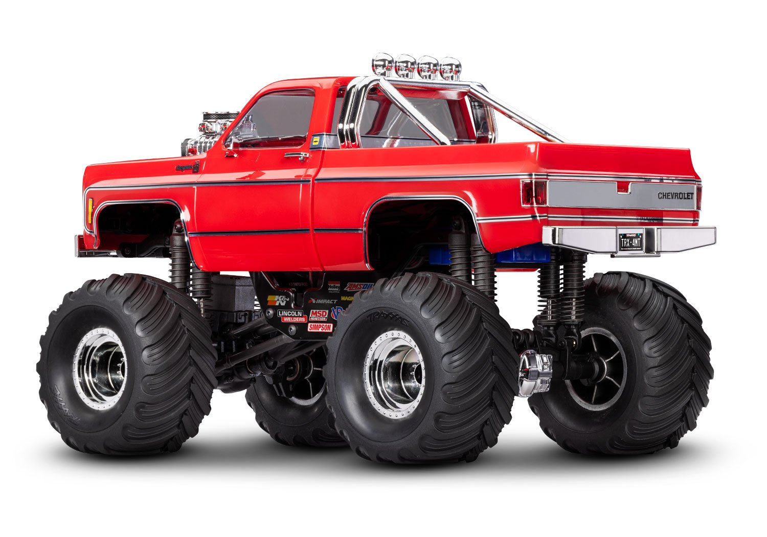 Trx-4Mt Chevy K10 Red 1/18 Scale Rc Monster Truck CW-13374_1