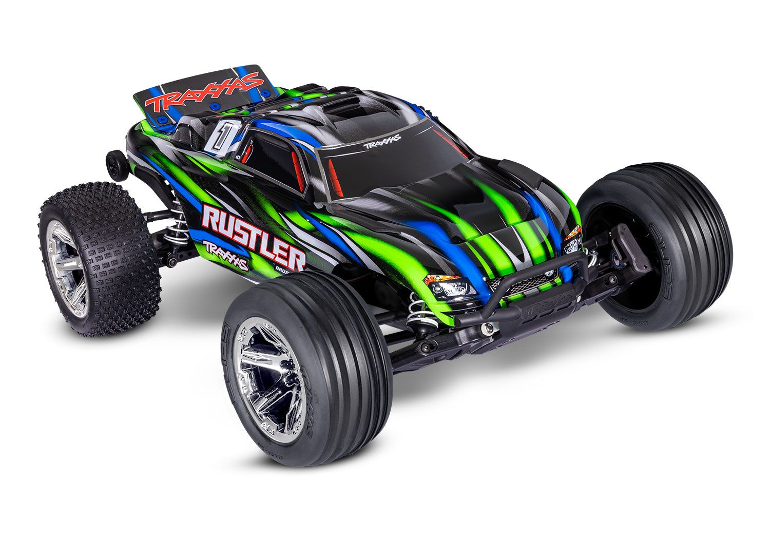 Rustler 2Wd Bl-2S Hd (1/10) Green - 37354-4-Grn CW-13390
