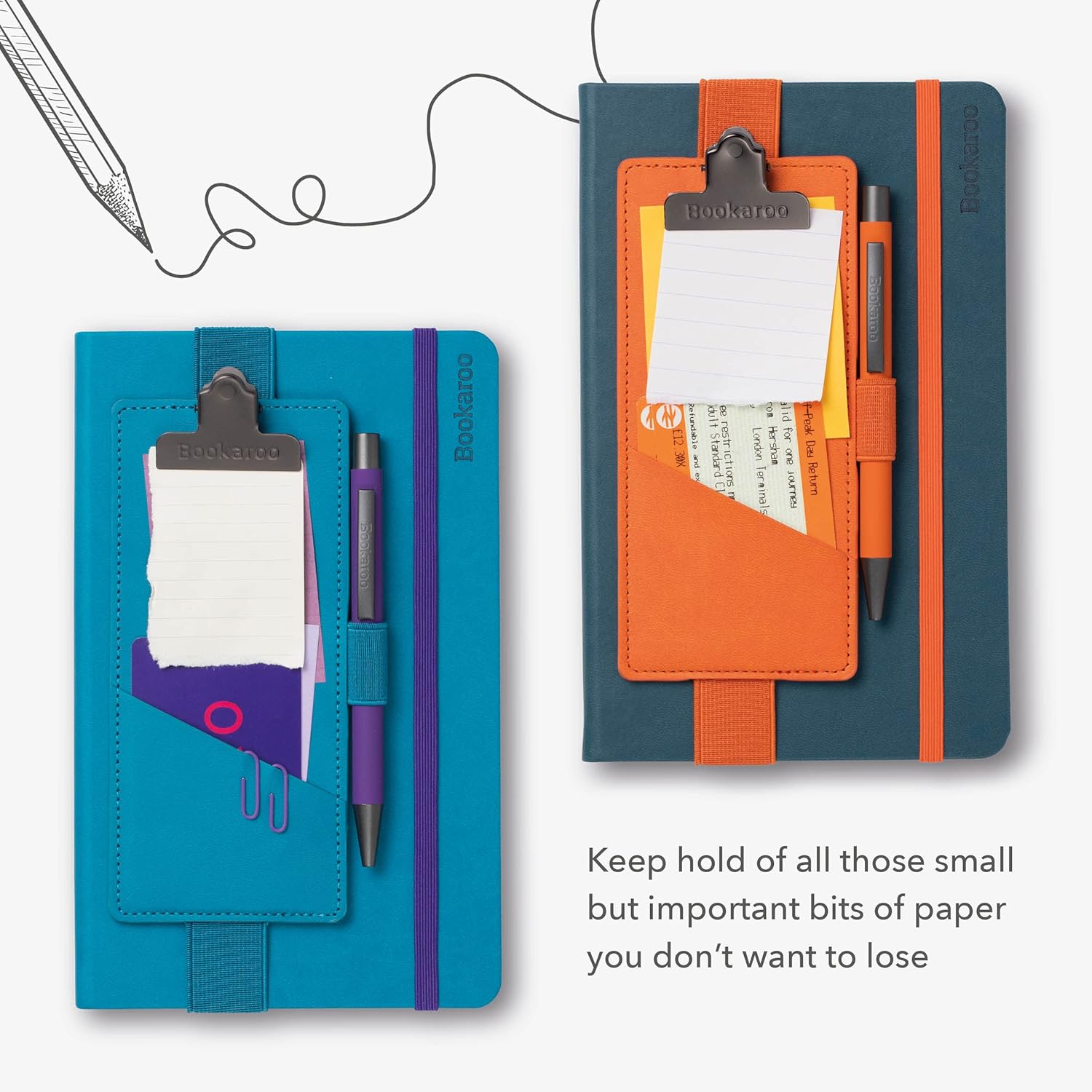 Turquoise Clipboard For Notebooks by Bookaroo CW-13400_1