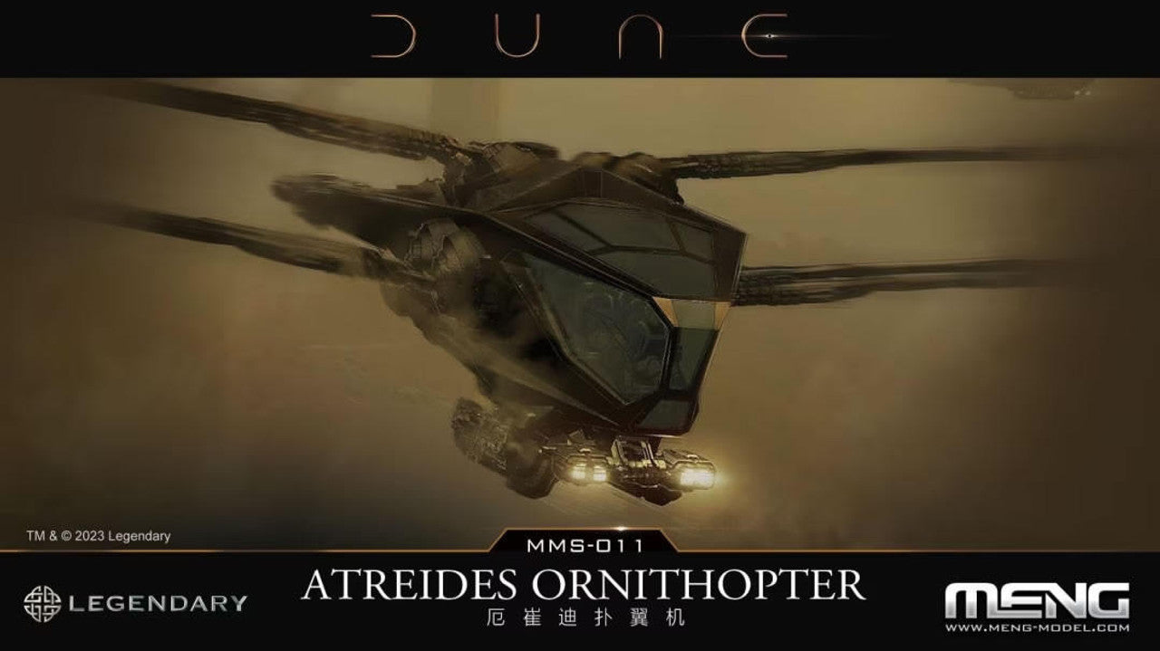 Dune Atreides Ornithopter Plastic Model Kit By Meng CW-13404