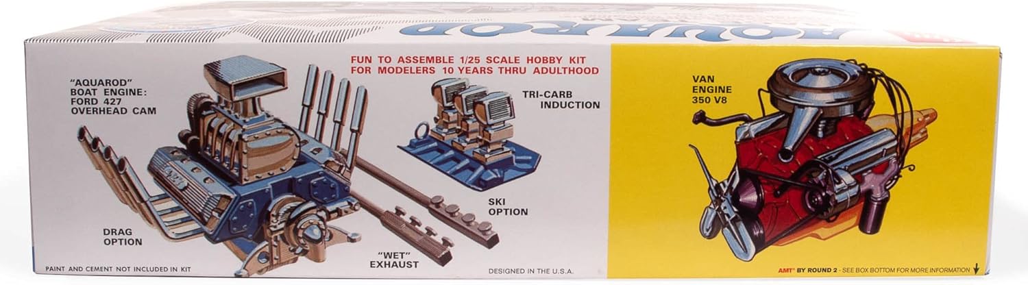 1/25 Aquarod 75 Chevy Van Race Boat With Trailer By Amt CW-13409_1