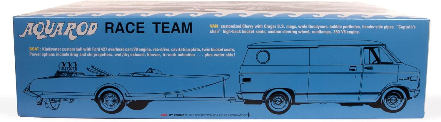 1/25 Aquarod 75 Chevy Van Race Boat With Trailer By Amt CW-13409_2