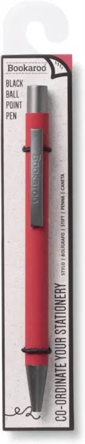 Dark Red Bookaroo Ball Point Pen Black Ink CW-13427
