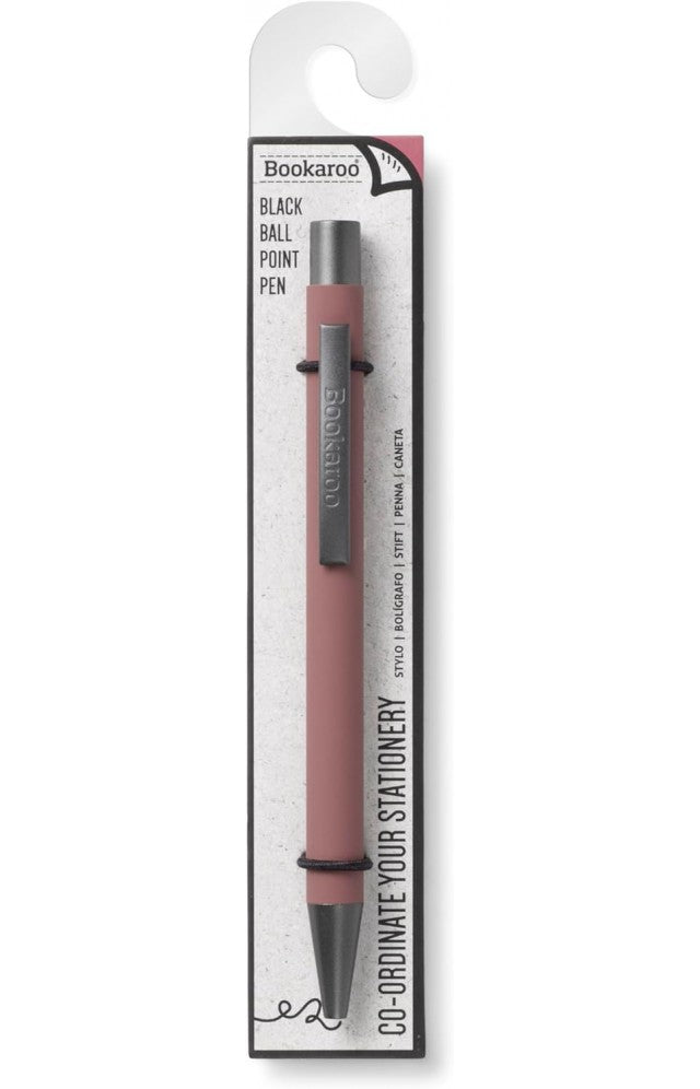 Dark Red Bookaroo Ball Point Pen Black Ink CW-13654