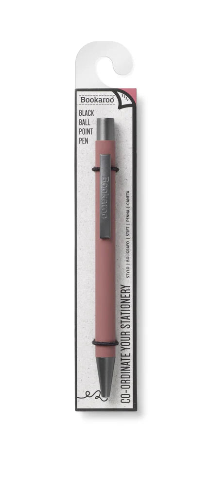 Dark Red Bookaroo Ball Point Pen Black Ink CW-13654
