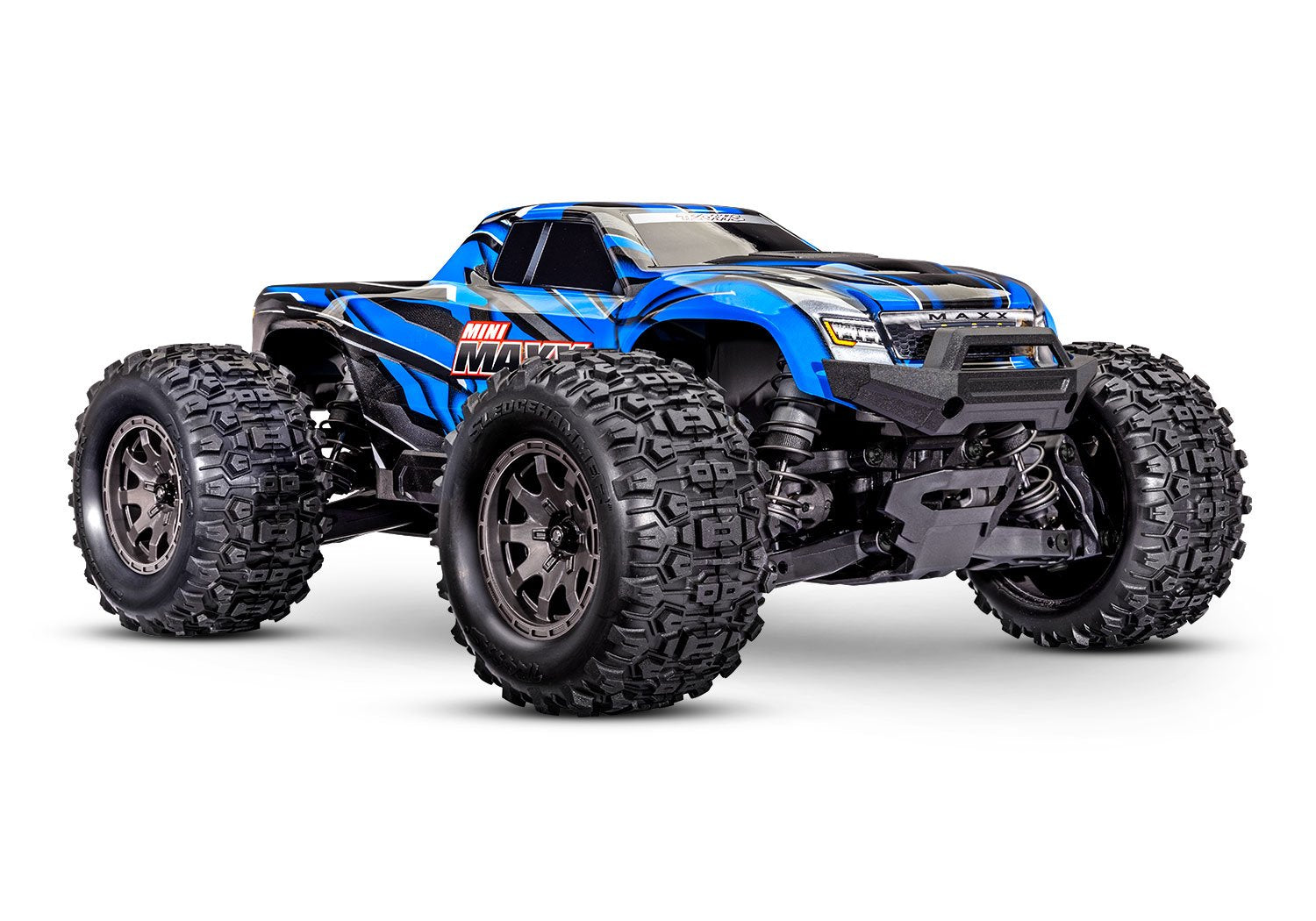 Traxxas Mini Maxx BL-2S RC Vehicle (1/16) - Blue (107154-1-BLUE) CW-13658