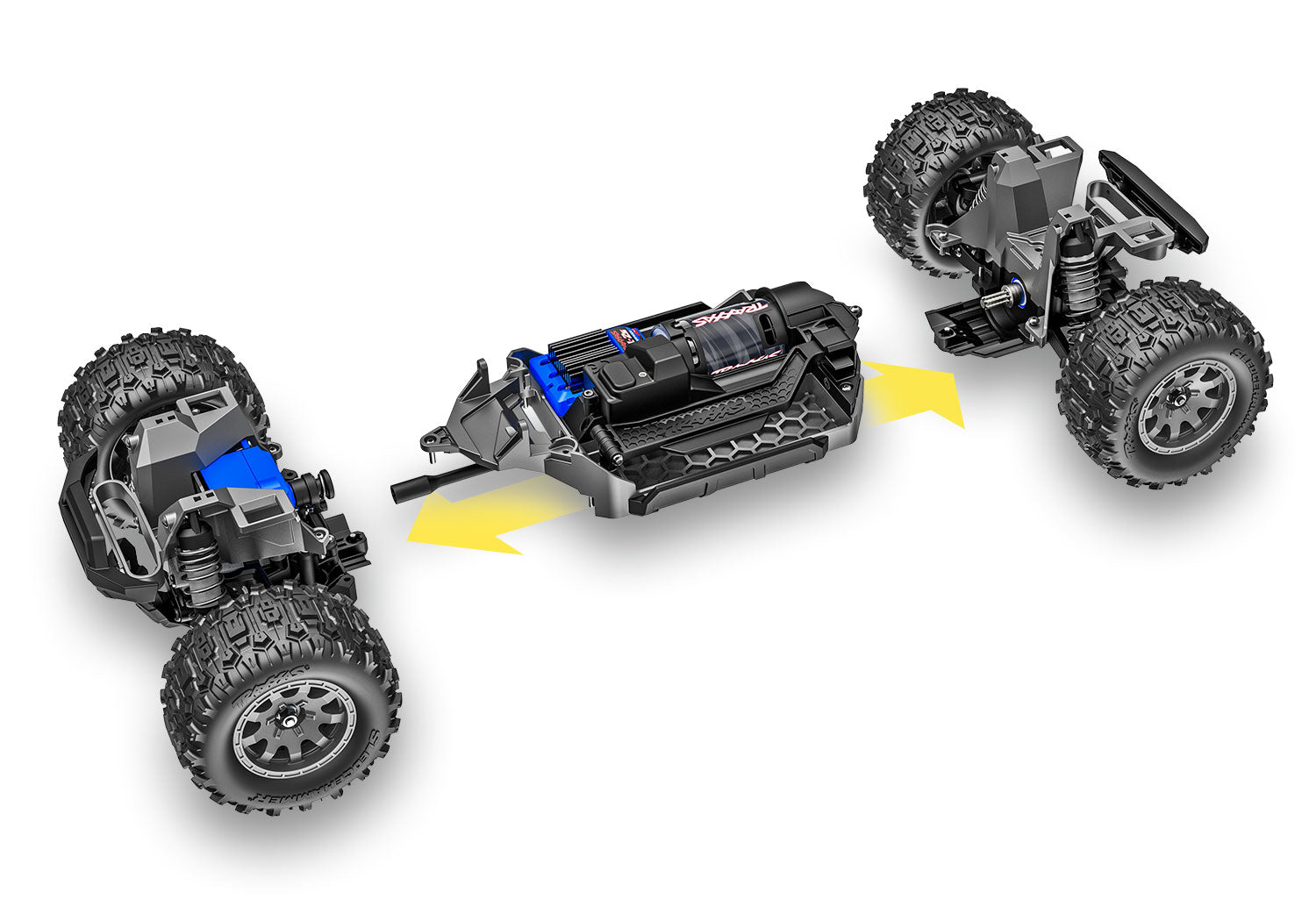 Traxxas Mini Maxx BL-2S RC Vehicle (1/16) - Blue (107154-1-BLUE) CW-13658_10