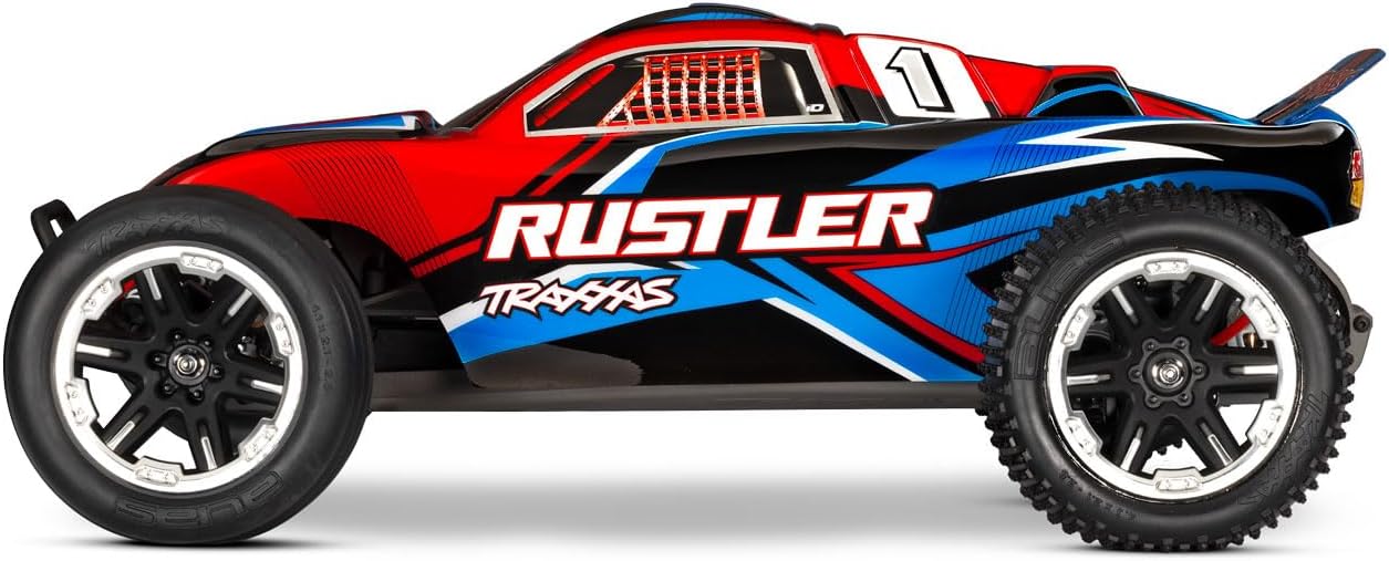 Traxxas Rustler 2WD Stadium Truck HD W/USB-C RC Vehicle (1/10) - Red 37254-8-RED CW-13666_2
