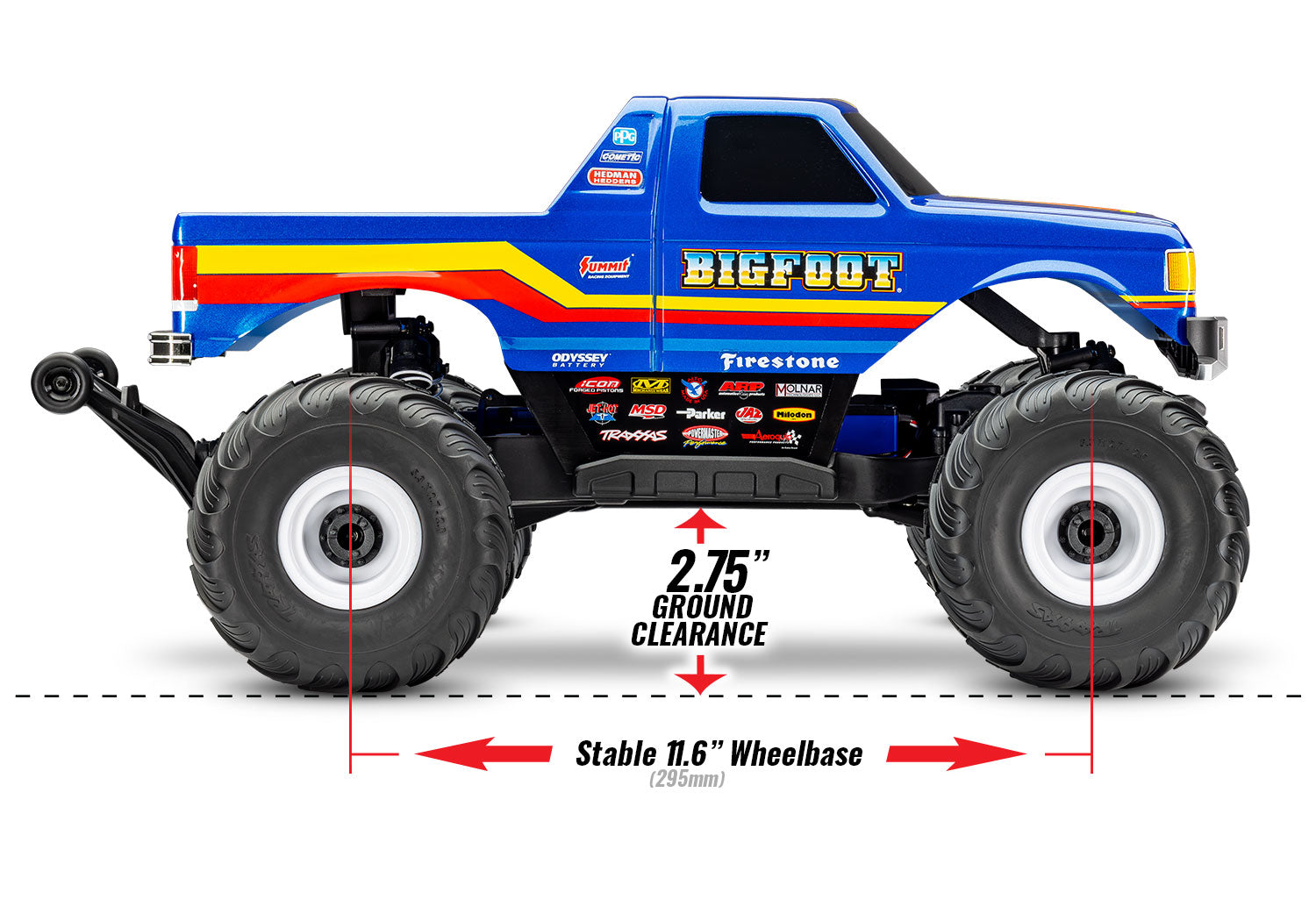 Traxxas Bigfoot 4X4 Bl-2S Rc Vehicle (1/10) - Blue (67134-4-Blue) CW-13667_18