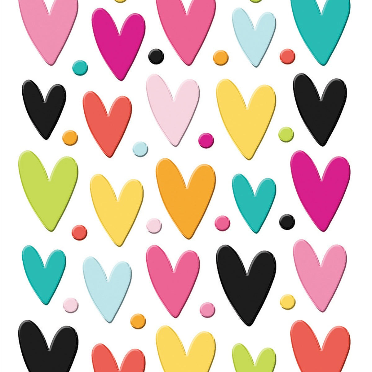 Big Heart Epoxy Stickers CW-13703
