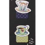 Tea Cups Mini Marks Magnetic Bookmarks CW-14148