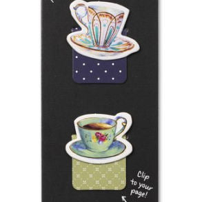 Tea Cups Mini Marks Magnetic Bookmarks CW-14148