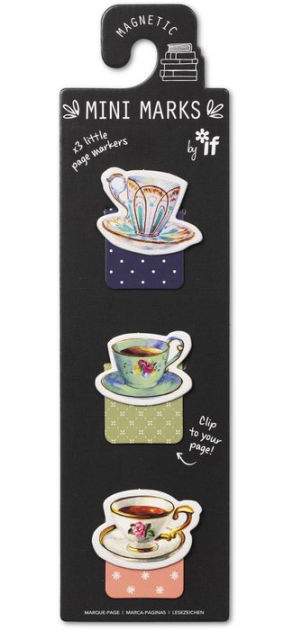 Tea Cups Mini Marks Magnetic Bookmarks CW-14148