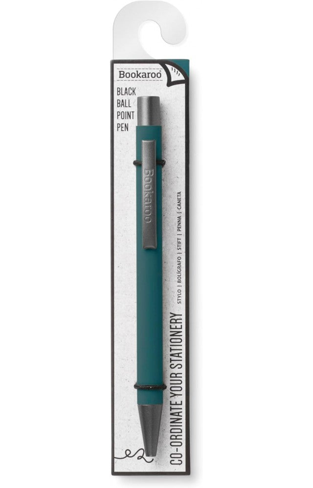 Teal Bookaroo Ball Point Pen Black Ink CW-14157