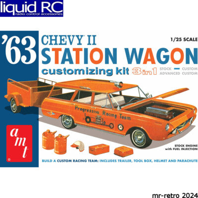 1/25 1963 Chevy Ii Station Wagon W/Trailer CW-14630