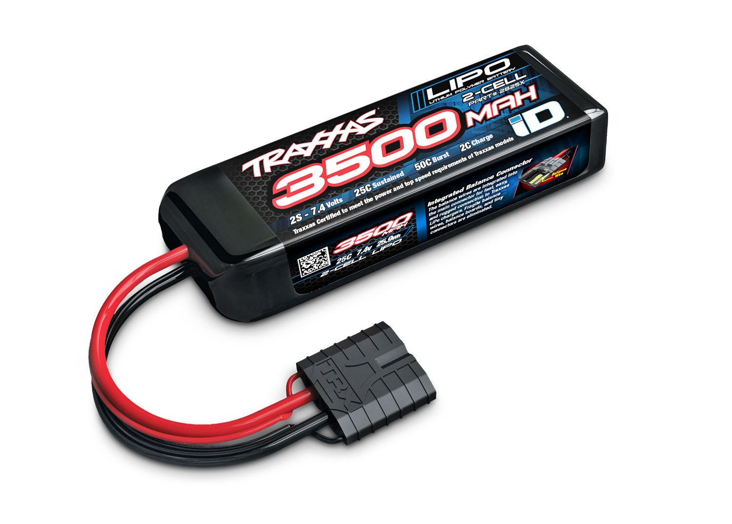 3500 Mah 7.4 Volt 2-Cell Lipo Batery 2825X CW-14668