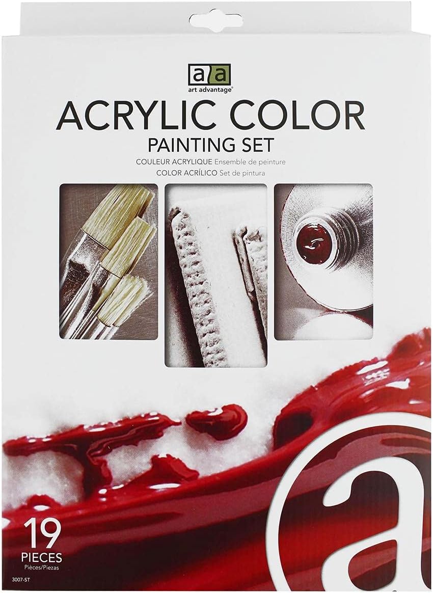 Art Advantage Paint Set Acrylic Mini 12 Color CW-14673