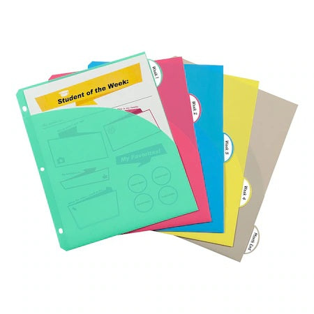 Mini Divider Poly W/Pkts 5Pk CW-14682