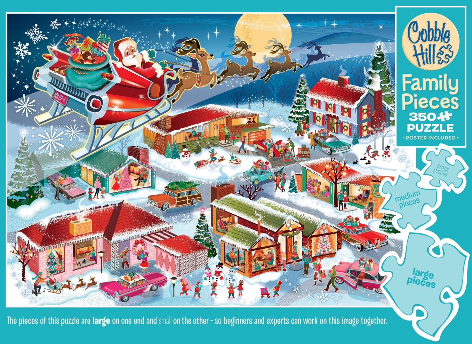 Santa's Flyby 350 Family Pieces Puzzle - Dempsey. Diane CW-14690