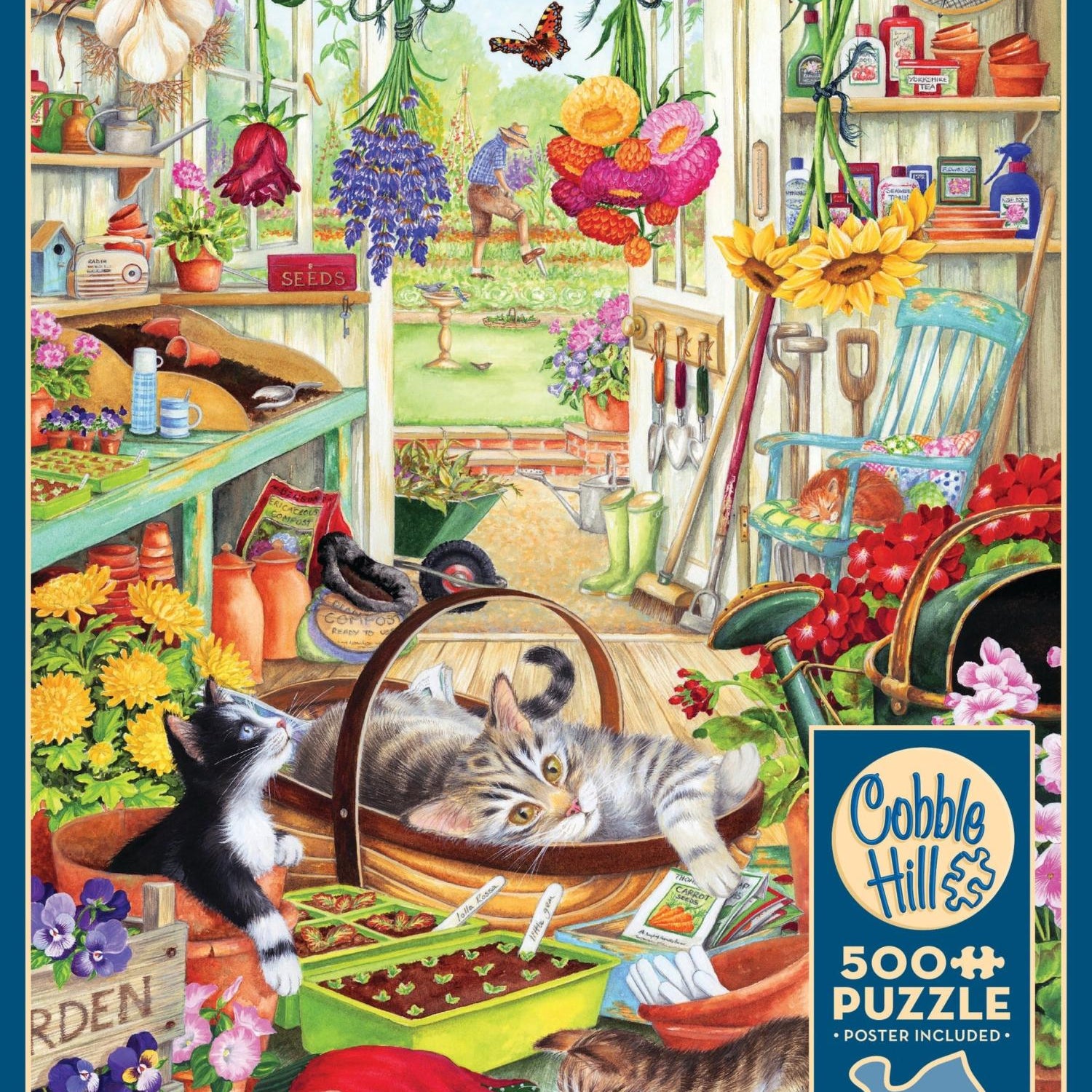 Potting Shed Cats 500 Piece Jigsaw Puzzle - Comerford. Claire CW-14694
