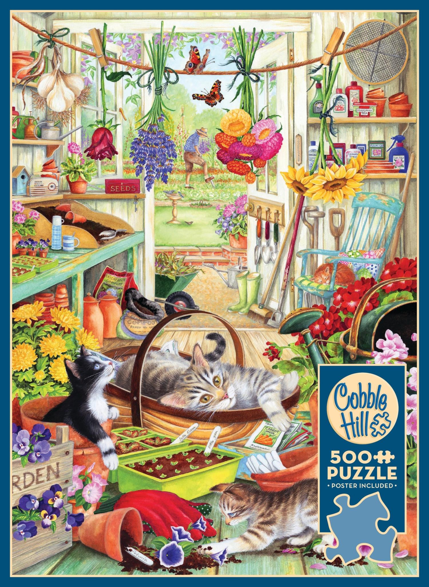 Potting Shed Cats 500 Piece Jigsaw Puzzle - Comerford. Claire CW-14694