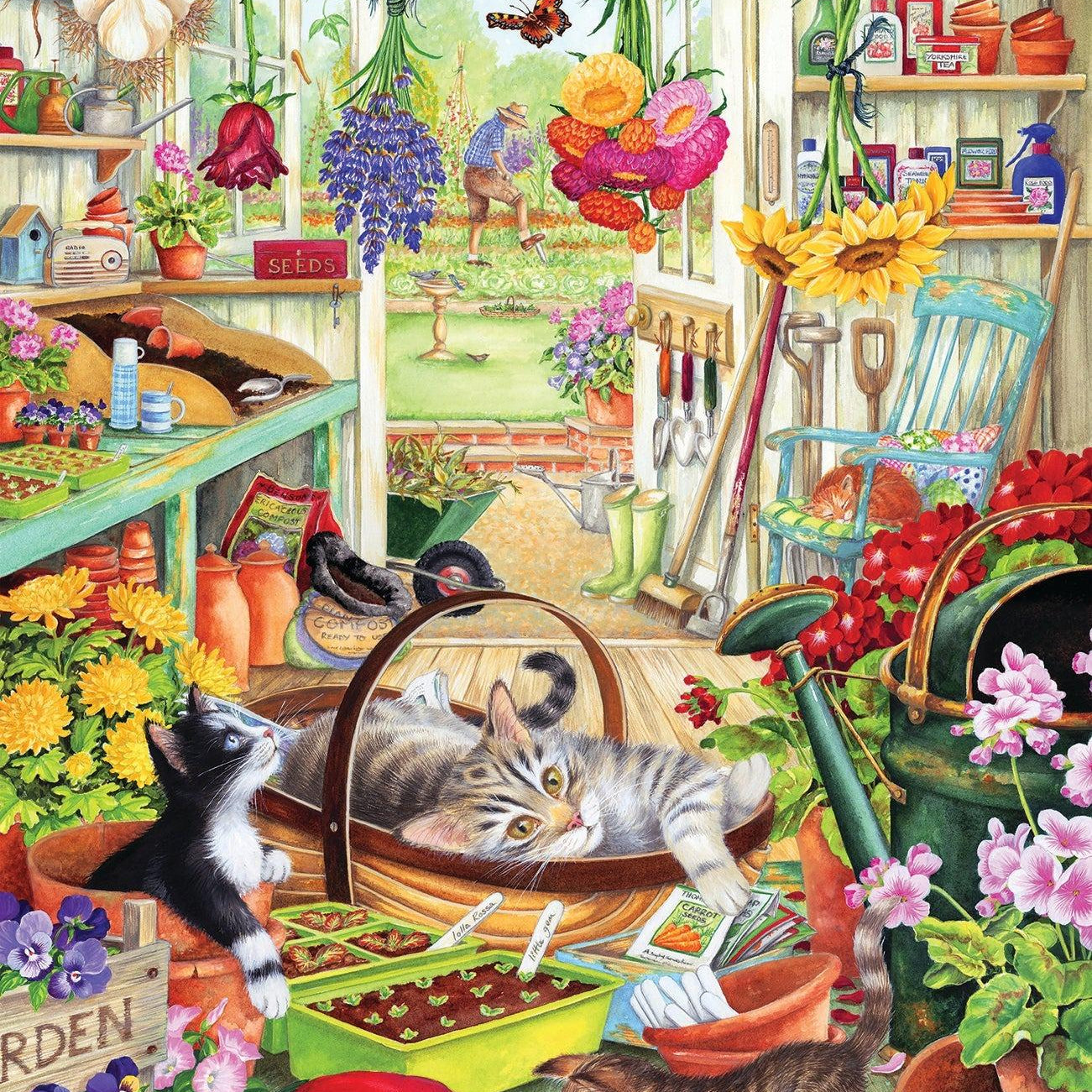 Potting Shed Cats 500 Piece Jigsaw Puzzle - Comerford. Claire CW-14694_1