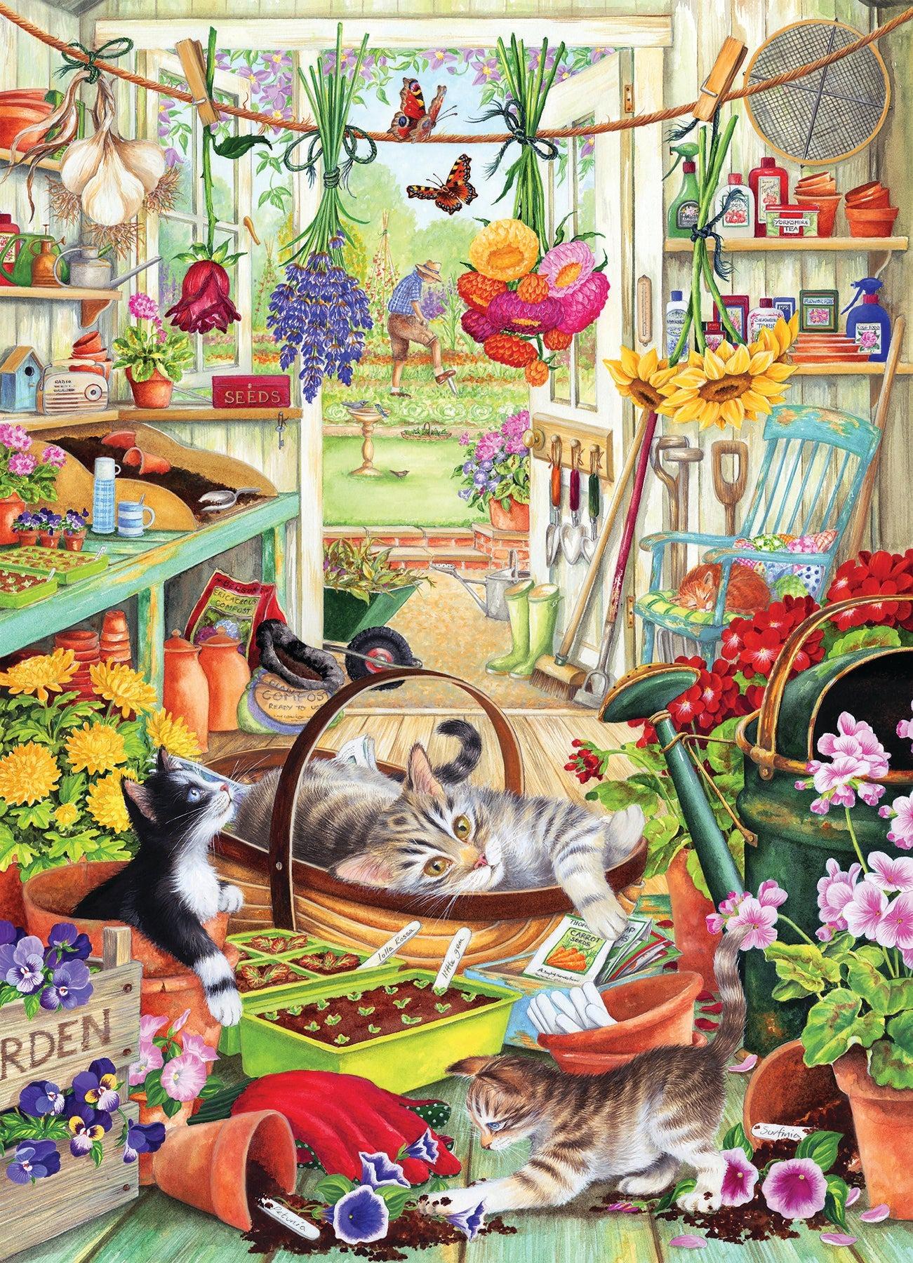 Potting Shed Cats 500 Piece Jigsaw Puzzle - Comerford. Claire CW-14694_1