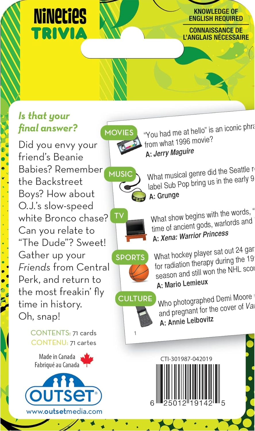 1990's A Decade Of Trivia - Outset Media CW-14704_4