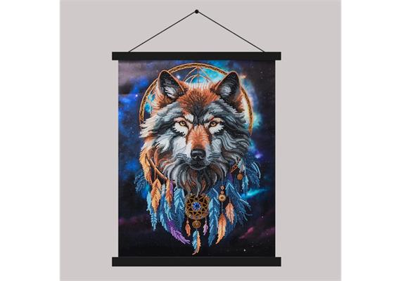 ENCHANTED WOLF CRYSTAL ART SCROLL KIT CW-14751