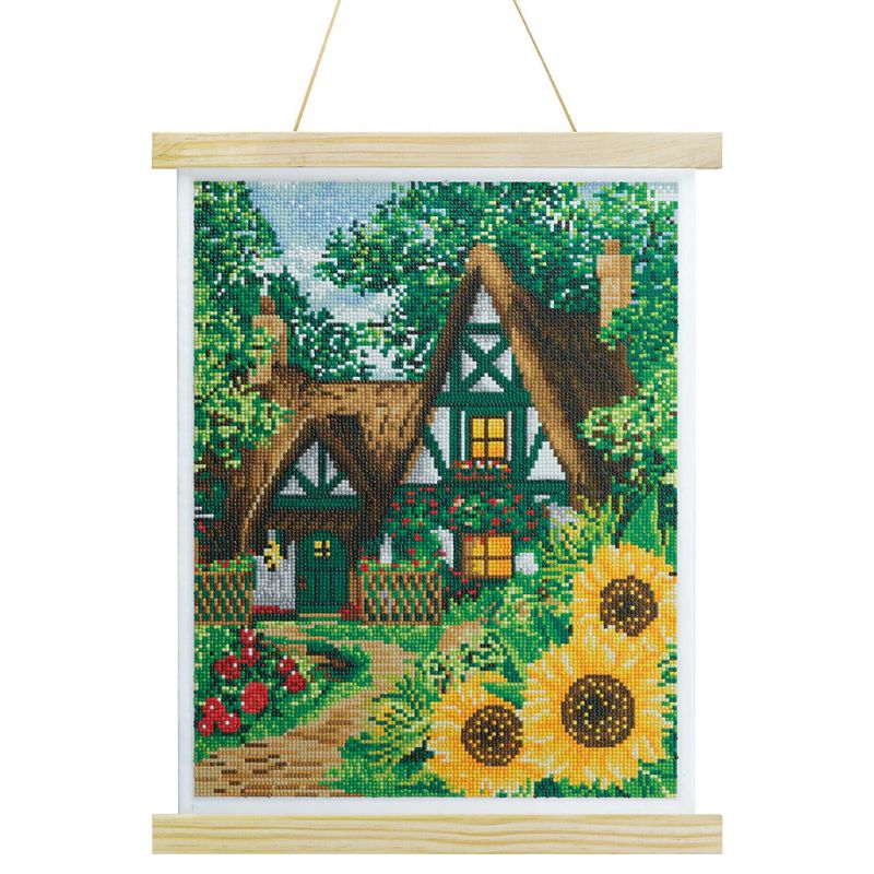 WOODLAND THATCH CRYSTAL ART SCROLL KIT CW-14756