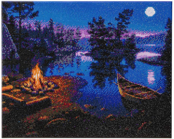 MOONLIGHT BAY LARGE CRYSTAL ART MOUNTED KIT (19.7" X 15.75") CW-14761