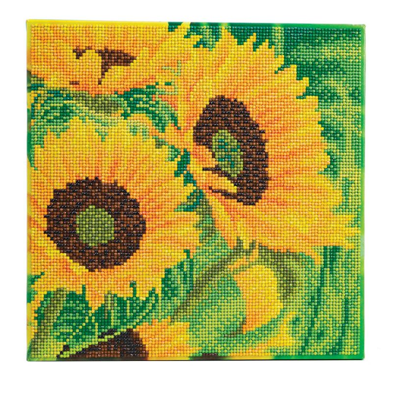 SUNFLOWER JOY MEDIUM CRYSTAL ART MOUNTED KIT (11.8" X 11.8") CW-14891_1