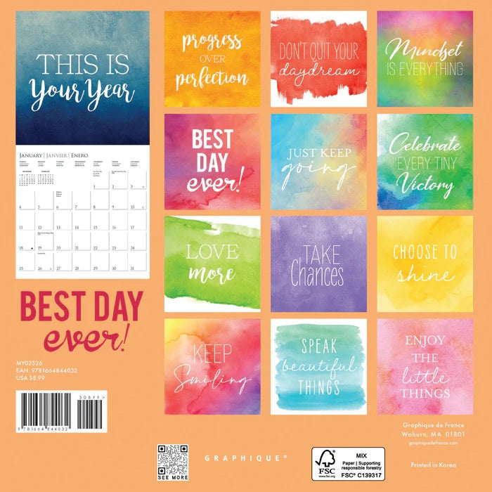 2026 Live, Laugh, Love 7X7 Mini Wall Calendar CW-14902