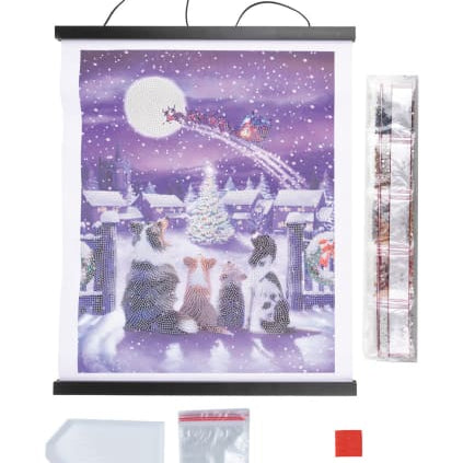 Festive Full Moon Crystal Art Scroll Kit CW-15054