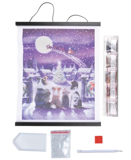 Festive Full Moon Crystal Art Scroll Kit CW-15054
