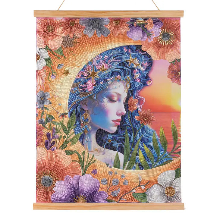 Luna Goddess Crystal Art Scroll Kit CW-15056