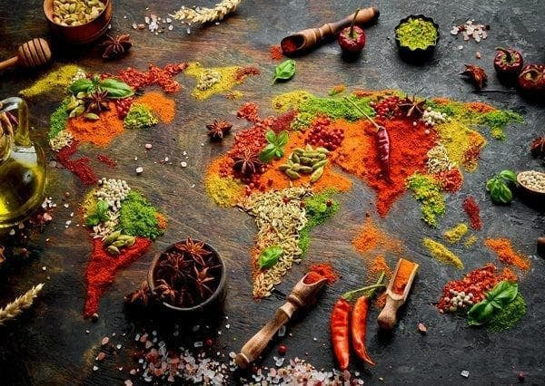 World Map In Spices 1000 Piece Jigsaw Puzzle - Enjoy CW-15066