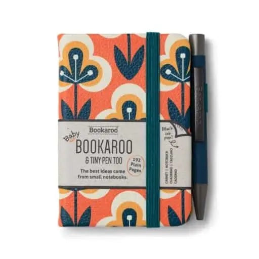 Teal/Orange Retro Baby Journal & Tiny Pen - Bookaroo 50 CW-15087