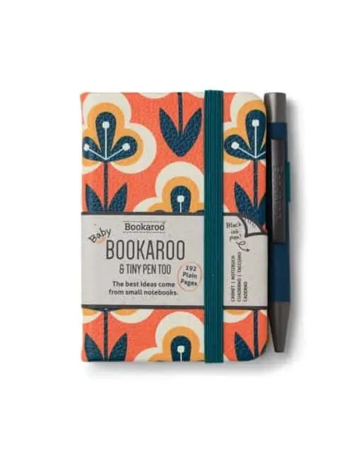 Teal/Orange Retro Baby Journal & Tiny Pen - Bookaroo 50 CW-15087