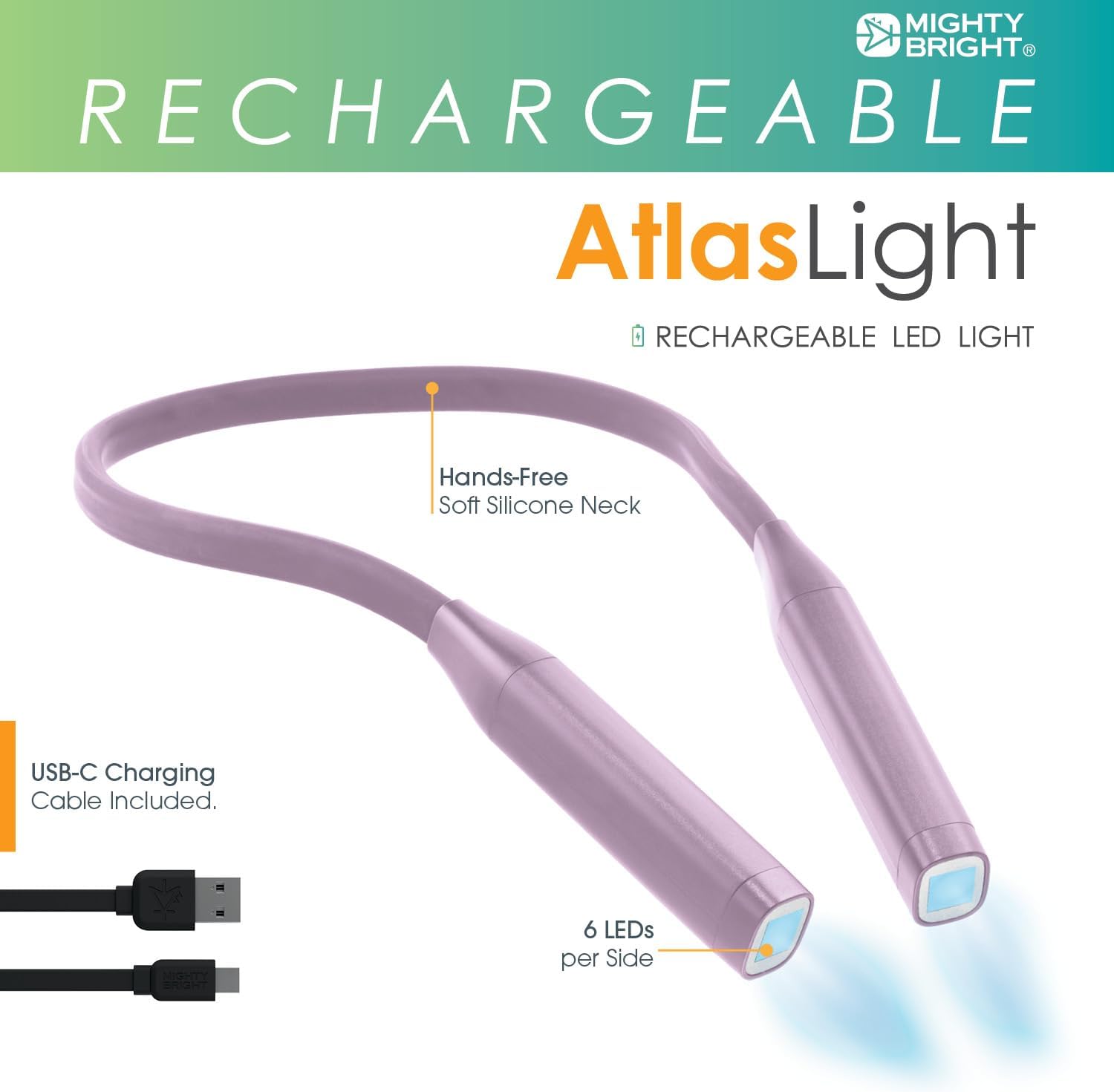 Atlas Rechargable Neck Light Lavender CW-15091_1