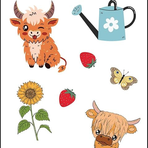 Highland Cows Stickers 80 CW-15108