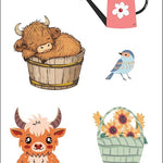 Highland Cows Stickers 80 CW-15108_4